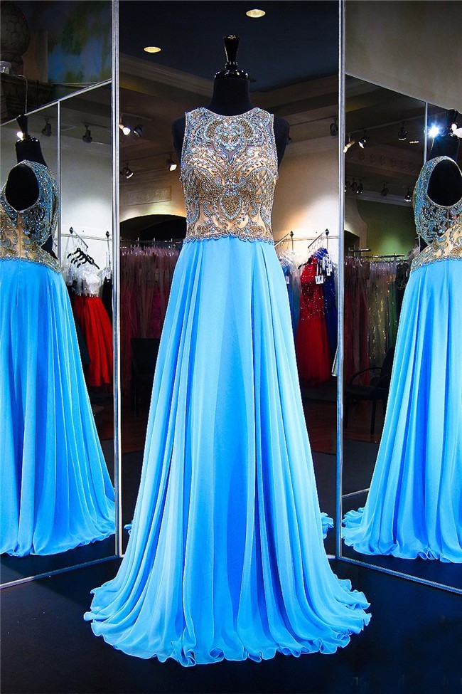 Pool Long Prom Dress