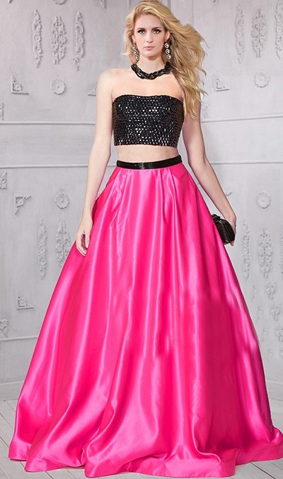 Pink and Orange Prom Dresses