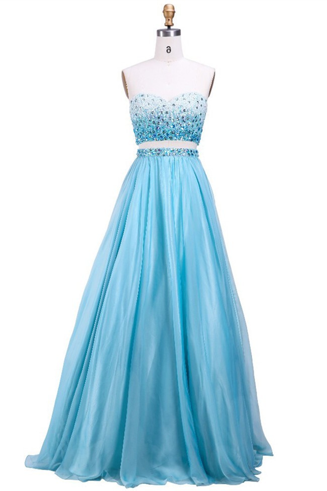 Turquoise Ombre Prom Dresses