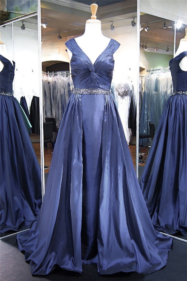 navy taffeta dress