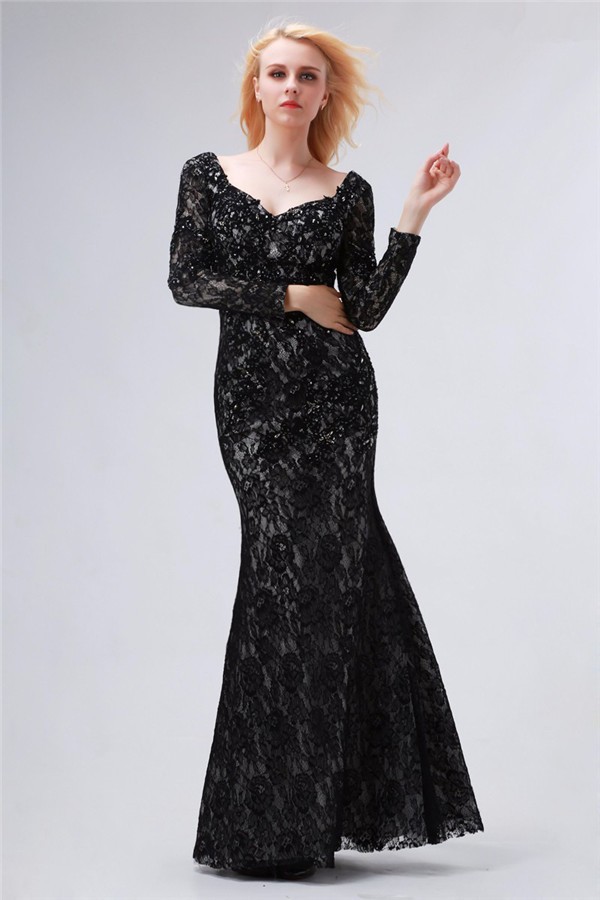 Queen Anne Neckline Prom Dress