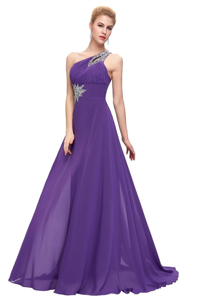 Purple Corset Prom Dresses