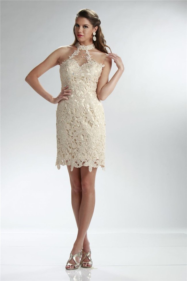 Elegant Champagne Short Dresses