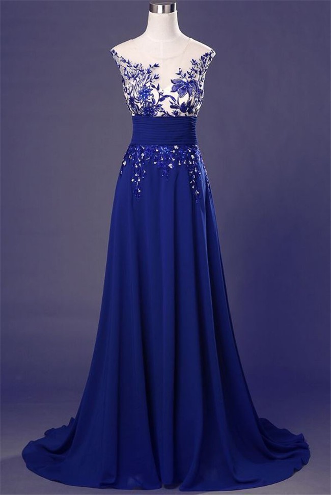 elegant blue gowns