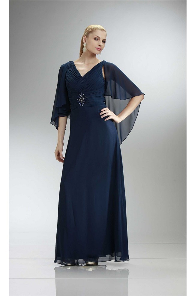 evening dress with shawl