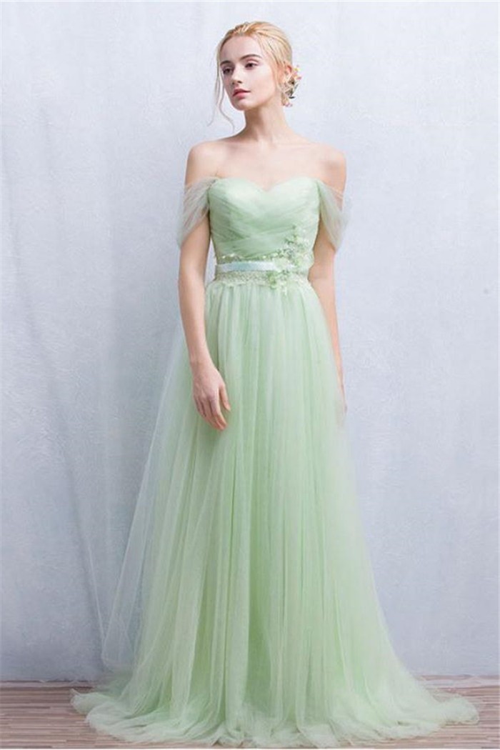 sage prom gown