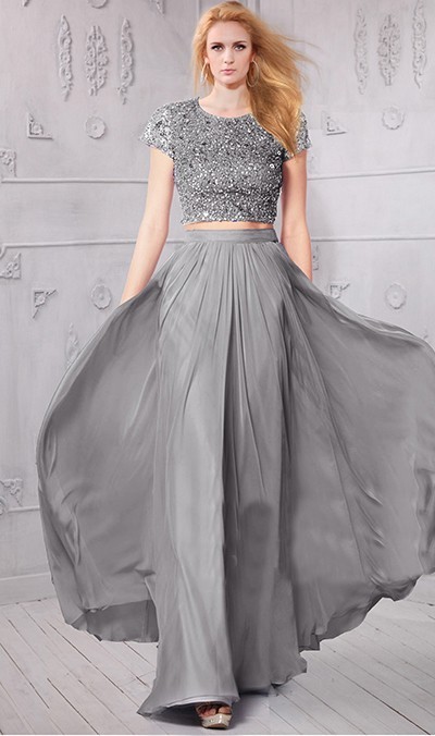 Flowing Silver Dress