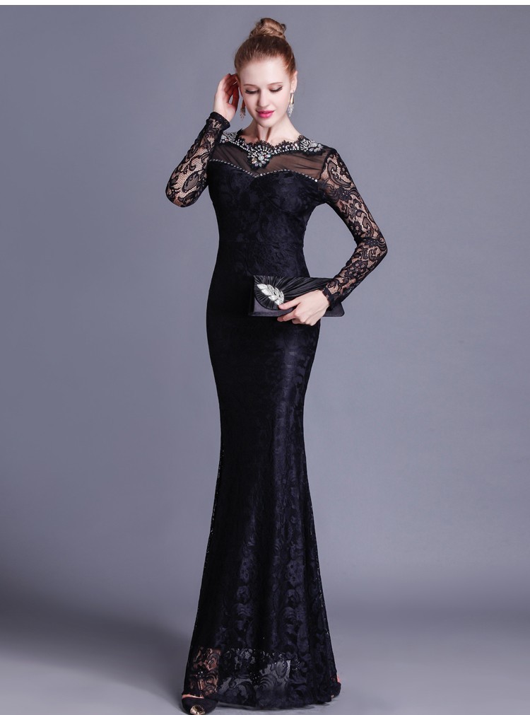 long black special occasion dresses