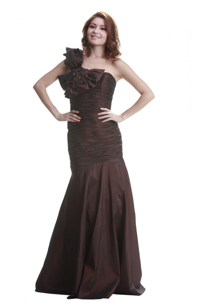 dark brown gown