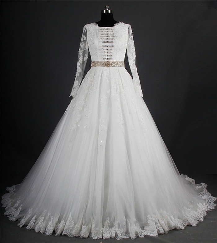 modest ball gowns with sleeves