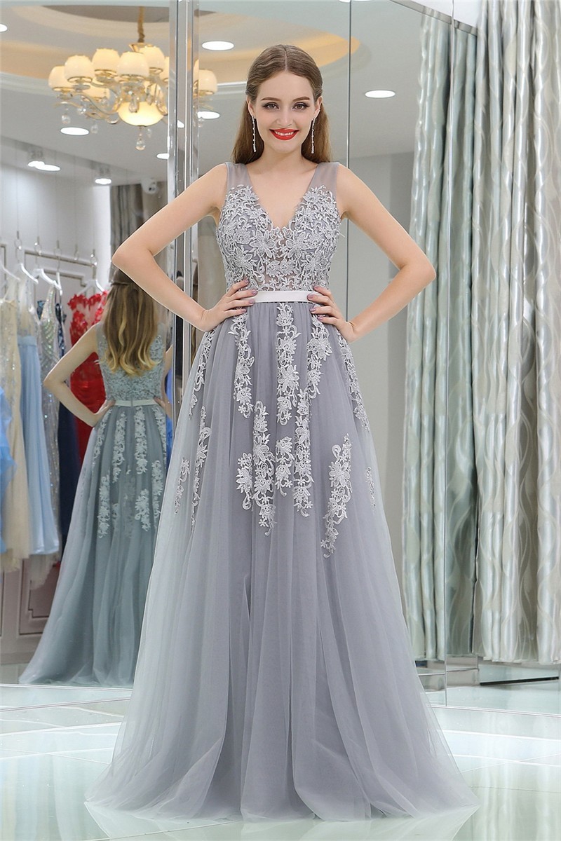 elegant silver gowns