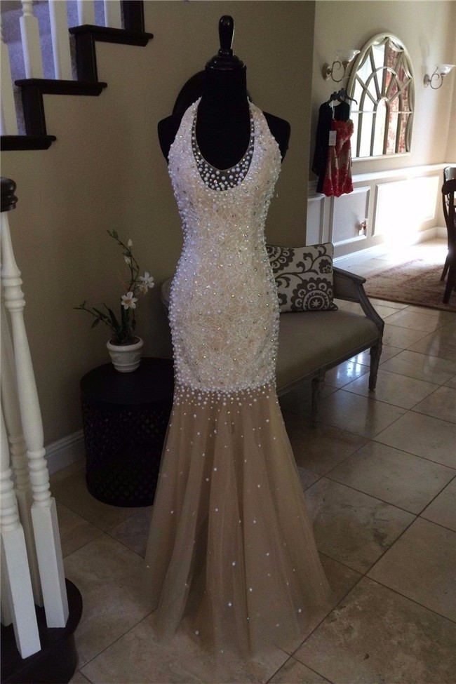 Champagne Prom Dress Slim