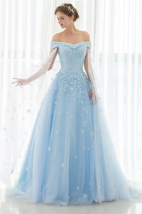 Blue Dress with Tulle