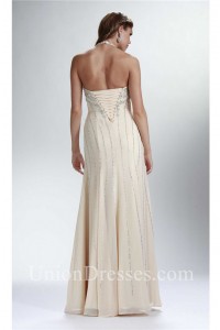 corset sheath halter chiffon champagne beaded prom dress stunning