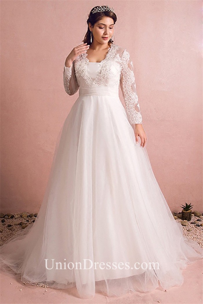 long sleeve tulle