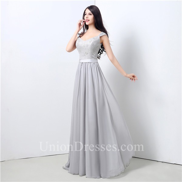 A Line Dresses in Silver