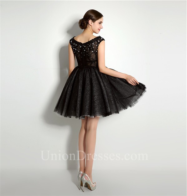 short black tulle dress