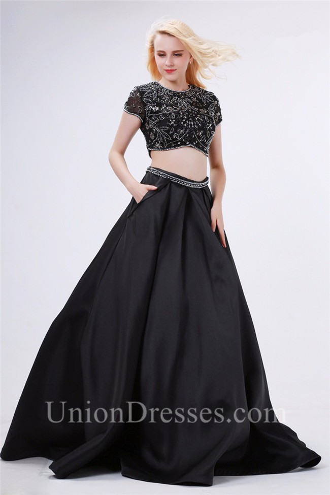 high neck ballgown