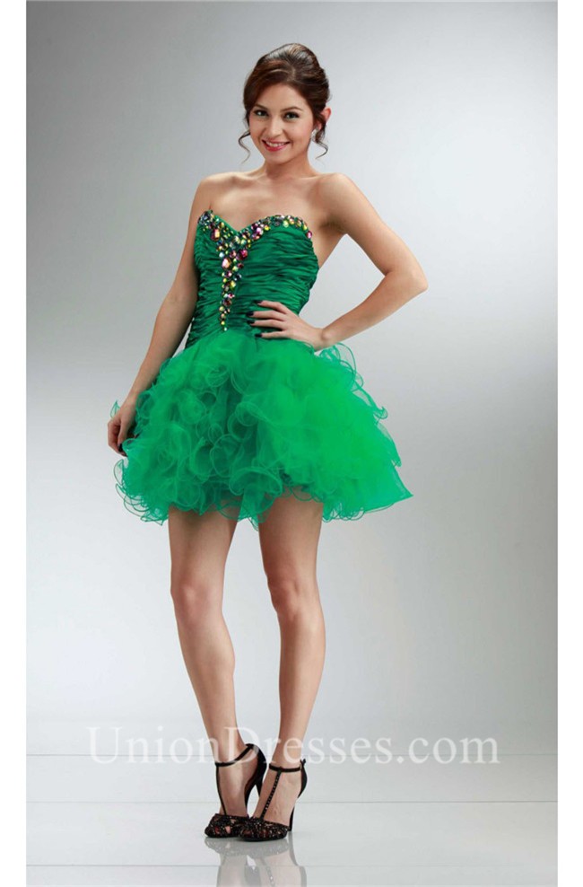 Emerald green strapless cocktail dress Emerald green strapless cocktail dress