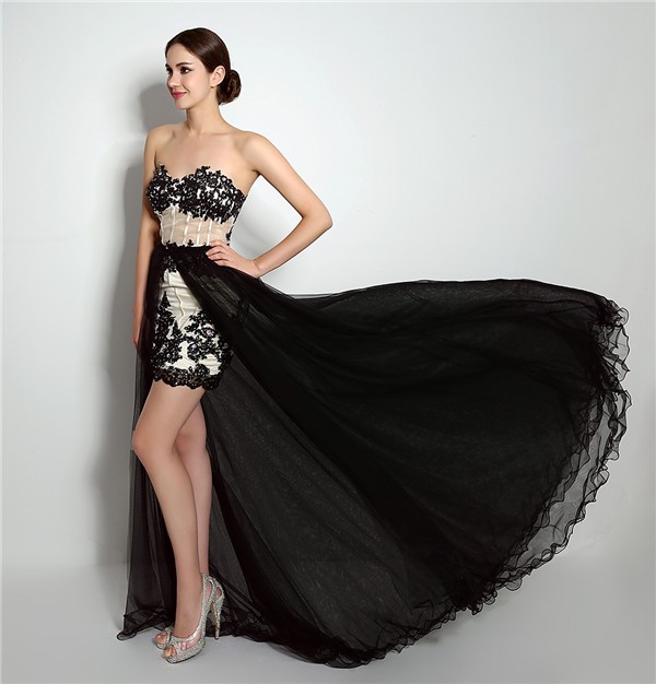 detachable tulle skirt black