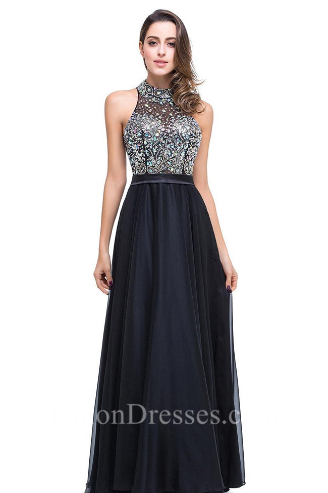 black long flowing gown
