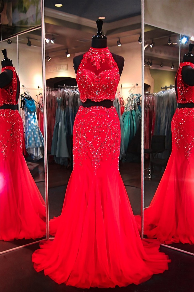 amazon red evening gown