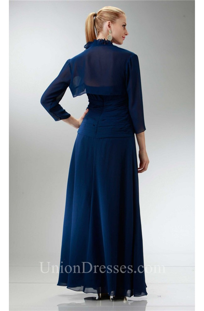 navy chiffon bolero jacket