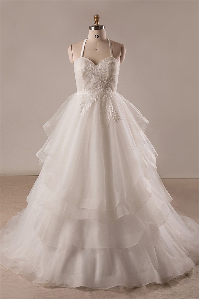 Sweetheart Halter Wedding Dress 8
