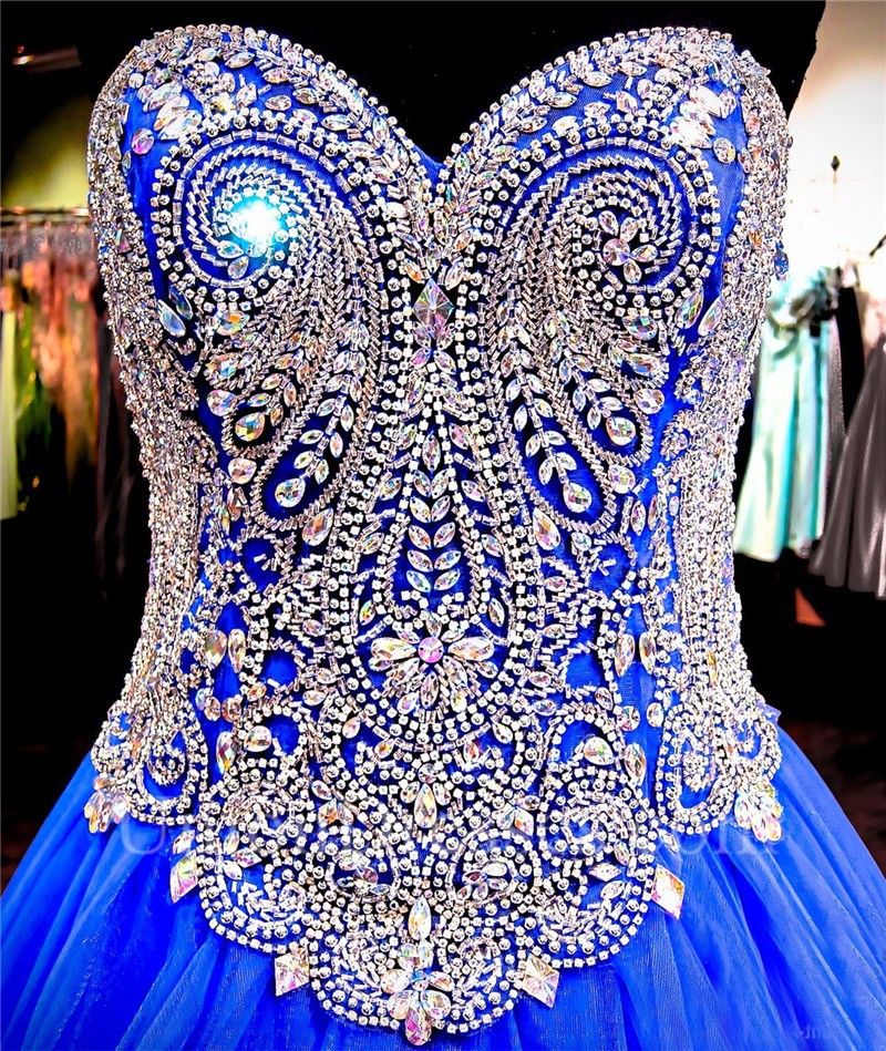blue corset ball gown