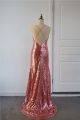 Sparkly Sheath Sequined Pink Prom Evening Dress Sweetheart With Straps