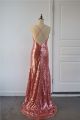 Sparkly Sheath Sequined Pink Prom Evening Dress Sweetheart With Straps