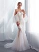 Stunning Mermaid Sweetheart Spaghetti Straps Ivory Lace Tulle Prom Evening Dress 