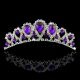 Fabulous Alloy Purple Crystal Wedding Bridal Tiara Crown 