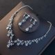 Gorgeous Alloy Crystal Wedding Jewelry Set Including Necklace Earrings