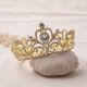 Gorgeous Gold Alloy Crystal Wedding Bridal Prom Tiara Crown