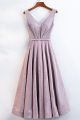Gorgeous V Neck Corset Sequined Lilac A Line Prom Evening Dress 