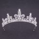Luxurious Alloy Crystal Leaf Wedding Bridal Tiara Crown