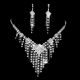 Gorgeous Diamond Women's Jewelry Set Including Necklace, Earrings