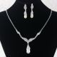 Elegant Crystal Pearl Women's Jewelry Set Including Necklace, Earrings