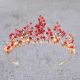 Greek Ruby Crystal Gold Alloy Prom Homecoming Tiara Crown