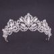 Royal Crystal Flower Leaf Wedding Bridal Tiara Crown