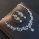 Stunning Crystal Women's Jewelry Set Including Necklace, Earrings