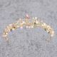 Greek Pearl Crystal Gold Leaf Laurel Wreath Prom Homecoming Tiara Crown