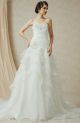 Stunning Mermaid Corset Crystal Beaded Layered Organza Wedding Bridal Dress 