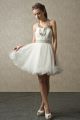 Stunning Short Mini A Line Halter Crystal Beaded Tulle Beach Destination Wedding Bridal Dress 