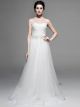 Elegant A Line Sweetheart Corset Crystal Beaded Lace Tulle Beach Destination Wedding Bridal Dress 
