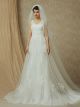 Beautiful A Line V Neck Corset Crystal Beaded Lace Wedding Bridal Dress