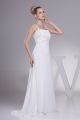 Stunning A Line With Straps Crystal Beaded Chiffon Beach Destination Wedding Dress