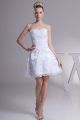 Wonderful Short Mini A Line Sweetheart Corset Beaded White Lace Beach Destination Wedding Dress