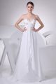 Stunning Empire Sweetheart Crystal Beaded White Chiffon Beach Destination Wedding Dress